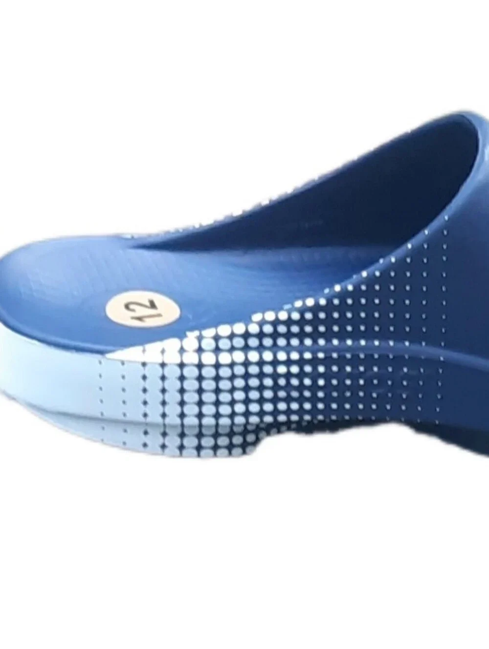 OOFOS Ooahh Sport Recovery Slide Mens Size 12 Sandal Matrix Navy Blue